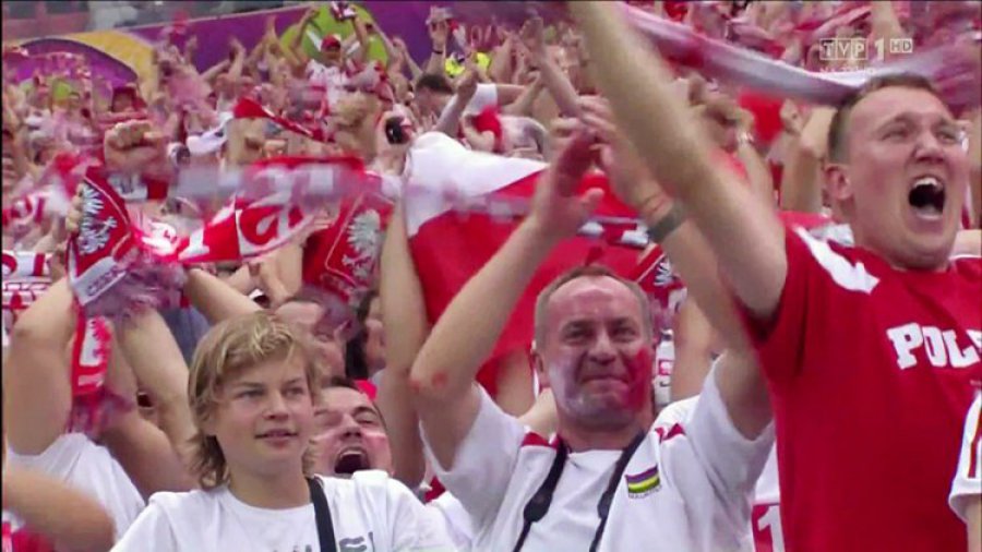 Kibiców z Chrzanowa podczas meczu Polska-Grecja obejrzał cały świat 