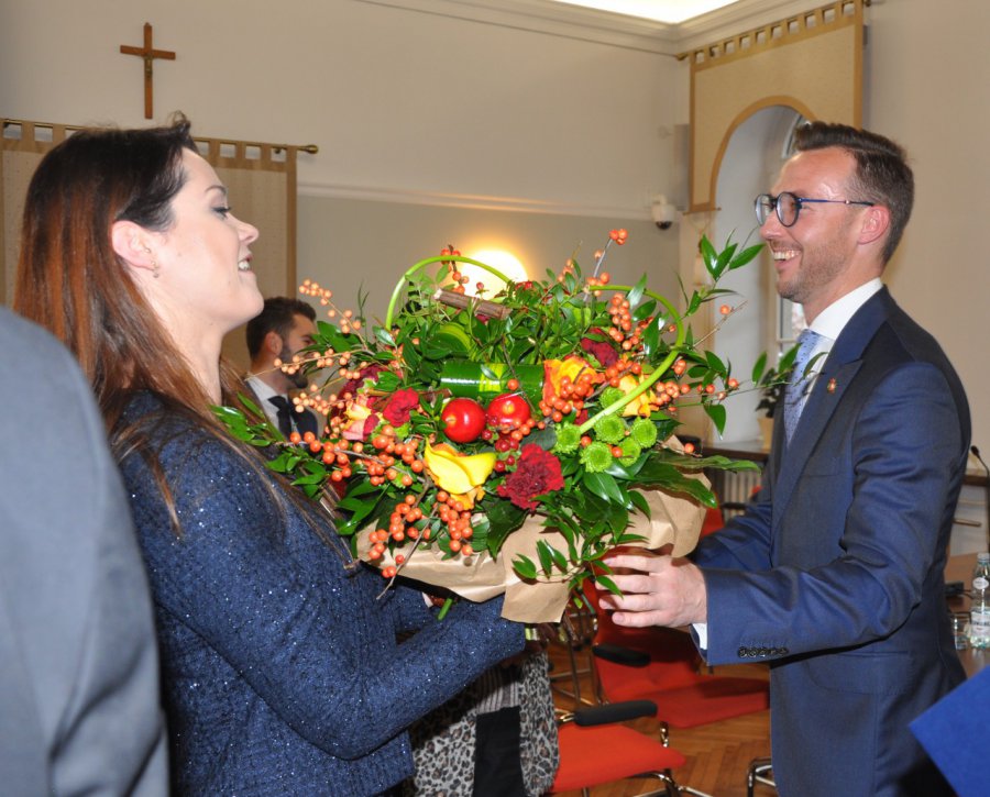 Ślubowaniu nowego burmistrza Chrzanowa przyglądała się żona (WIDEO)
