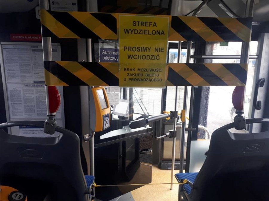 W autobusach PKM Jaworzno i MPK Kraków wydzielono specjalne strefy