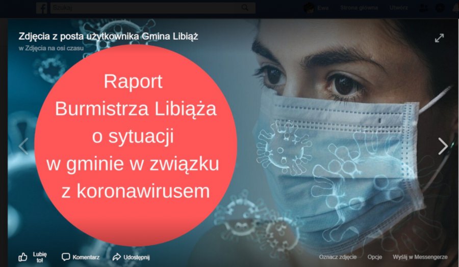 Burmistrz Libiąża raportuje na Facebooku