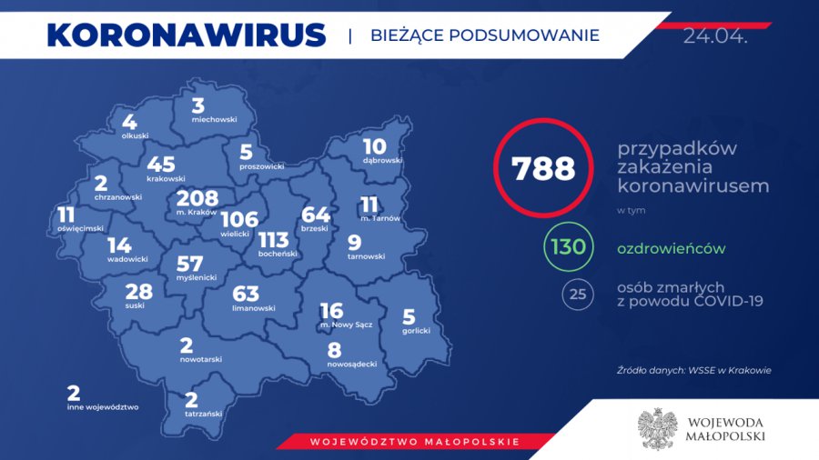 Koronawirus. Najmłodsza zakażona osoba w Małopolsce ma 14 dni. Sytuacja w powiecie chrzanowskim, u sąsiadów i regionie (RAPORT)