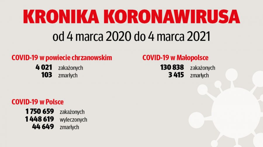 KORONAWIRUS. Dziś mija rok od pierwszego przypadku zakażenia w Polsce (INFOGRAFIKA)