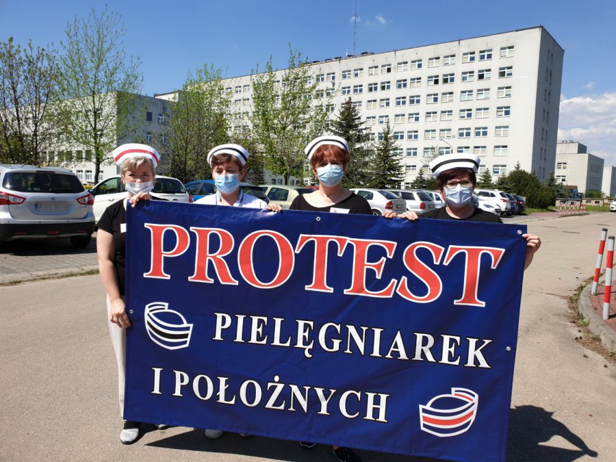 Chrzanowskie pielęgniarki solidaryzują się z protestującymi w Warszawie