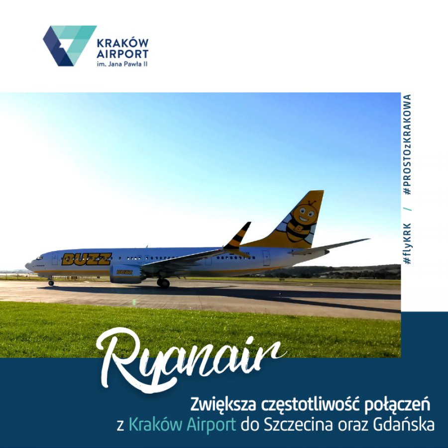 Ryanair oferuje więcej połączeń z Krakowa nad polskie morze
