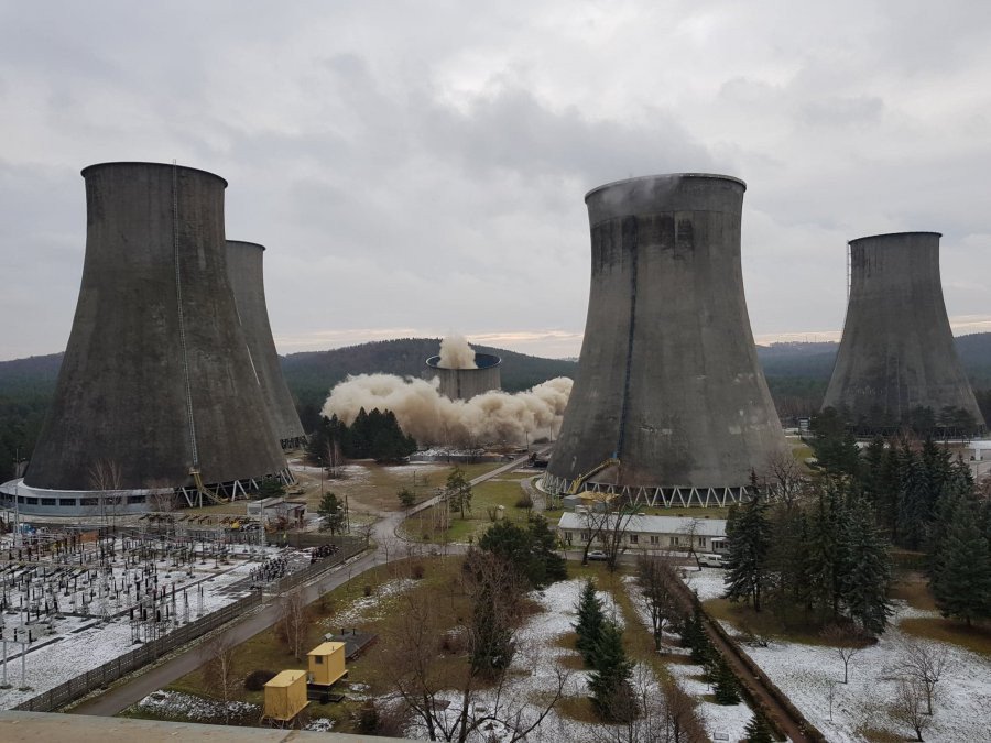 Druga chłodnia kominowa w Elektrowni Siersza zostanie wyburzona
