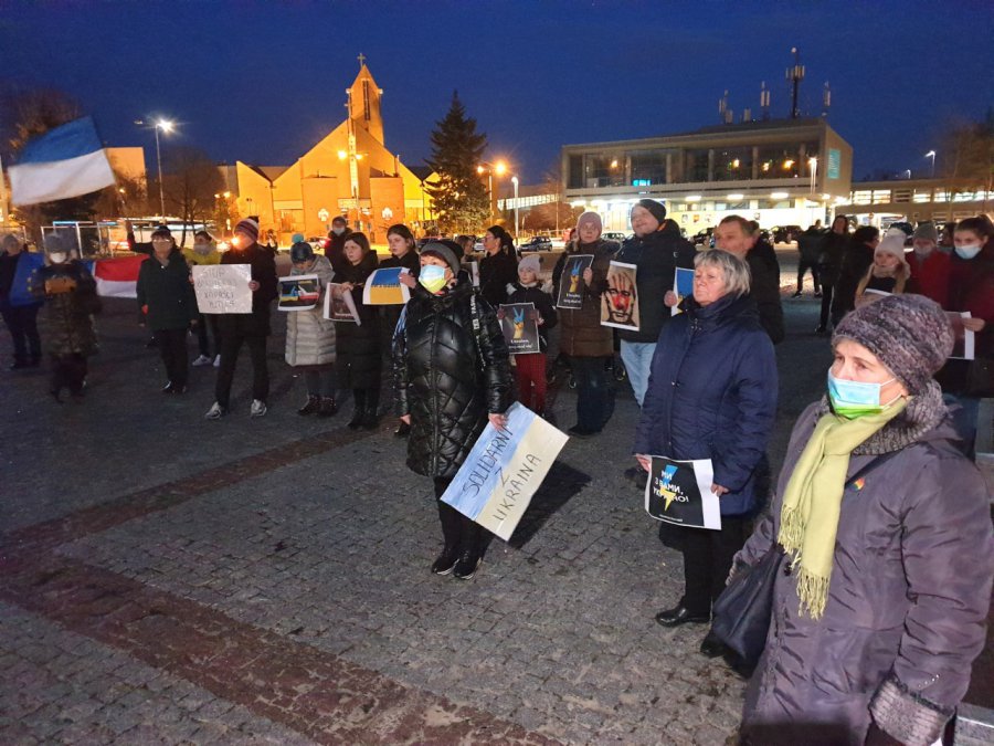 Solidarni z Ukrainą. Manifestacja w Chrzanowie (WIDEO)