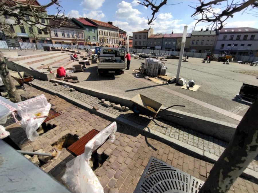 Remont Rynku w Chrzanowie skończy się przed długim weekendem majowym