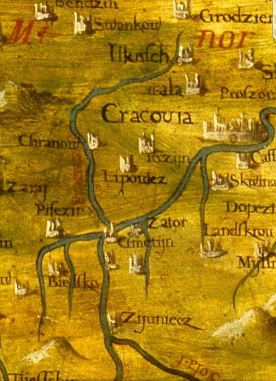 Mapa z Włoch potwierdza, że w Chrzanowie stał zamek obronny