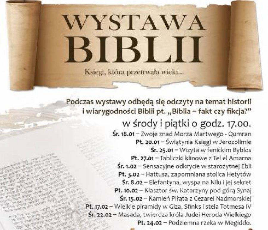 Biblia - księga, która przetrwała wieki. Wystawa w bibliotece w Chrzanowie