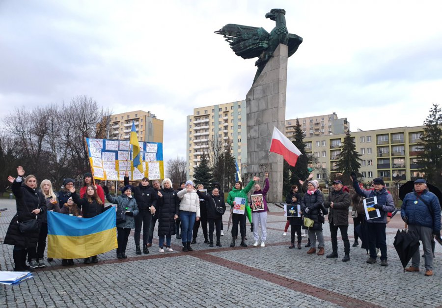Manifestacja solidarności z Ukrainą w Chrzanowie. Mogło nas być więcej (WIDEO, ZDJĘCIA)