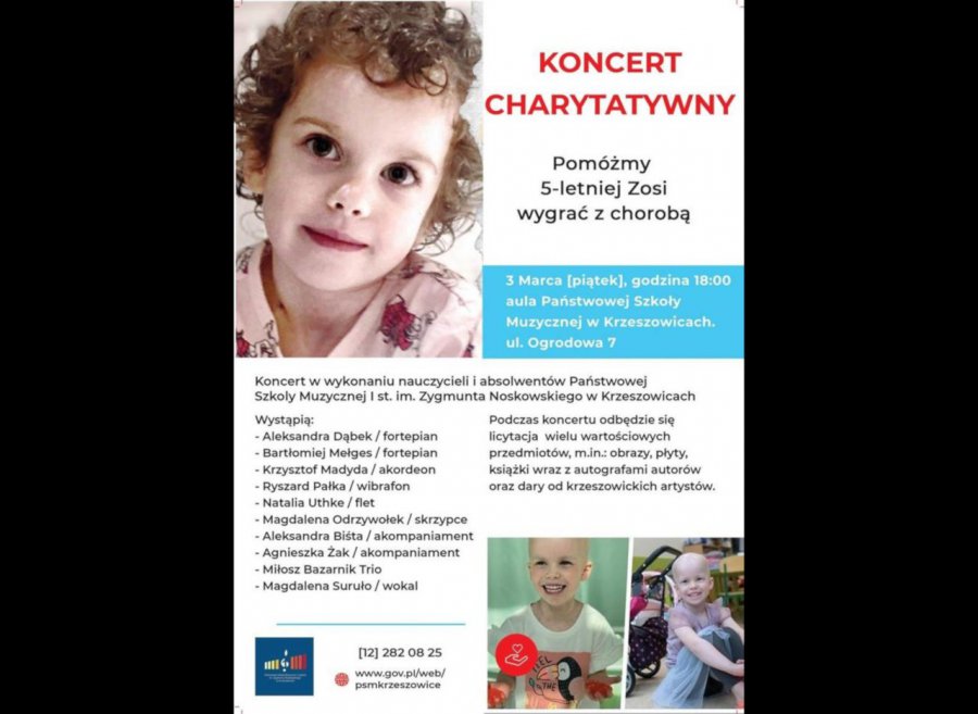 Koncert charytatywny na rzecz chorej dziewczynki