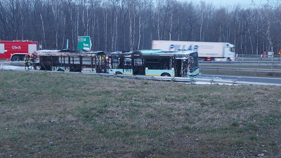 Inspekcja Transportu Drogowego z kontrolą w PKM Jaworzno po pożarze autobusu jadącego do Chrzanowa